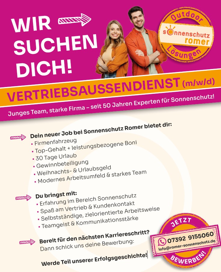 Stellenangebot Vertriebsaussendienst